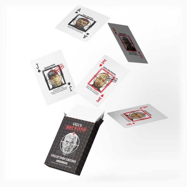 Collectible deck of cards with detailed illustrations, providing insight into IDF's actions to root out terrorism in Gaza.